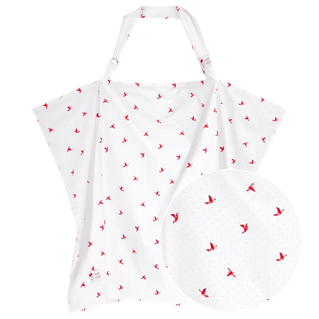 Nursing Cocoon Origami Birds Coral sample